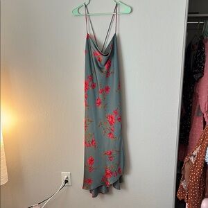 ASTR The Label Teal Floral Dress
